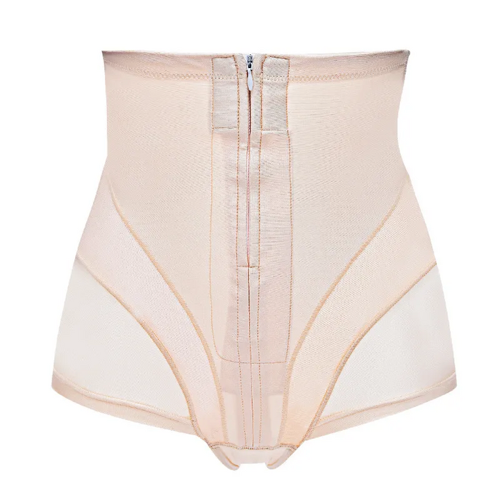 High-Waist Zipper Shaping Pants with Tummy and Hip Support