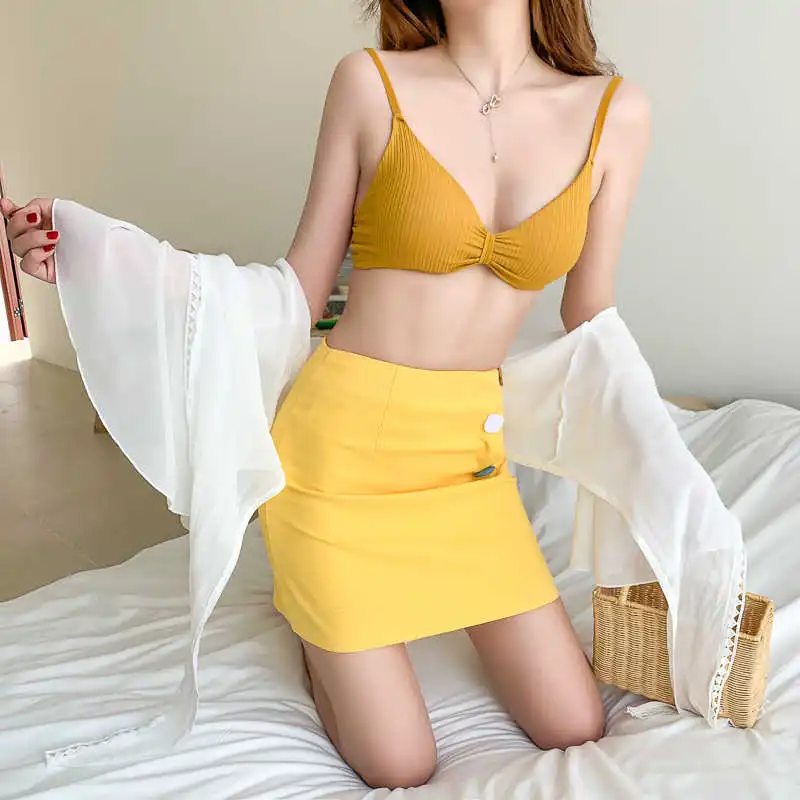 Serina Ribbed Cotton Bra