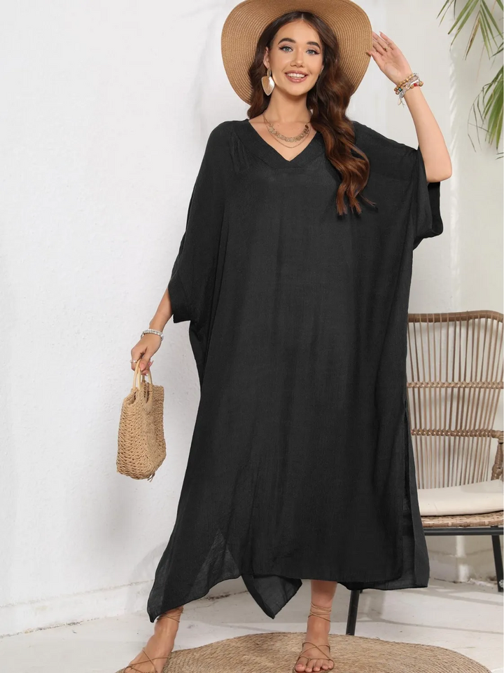 SunDrift Loose Fit V-Neck Swim Cover-Up