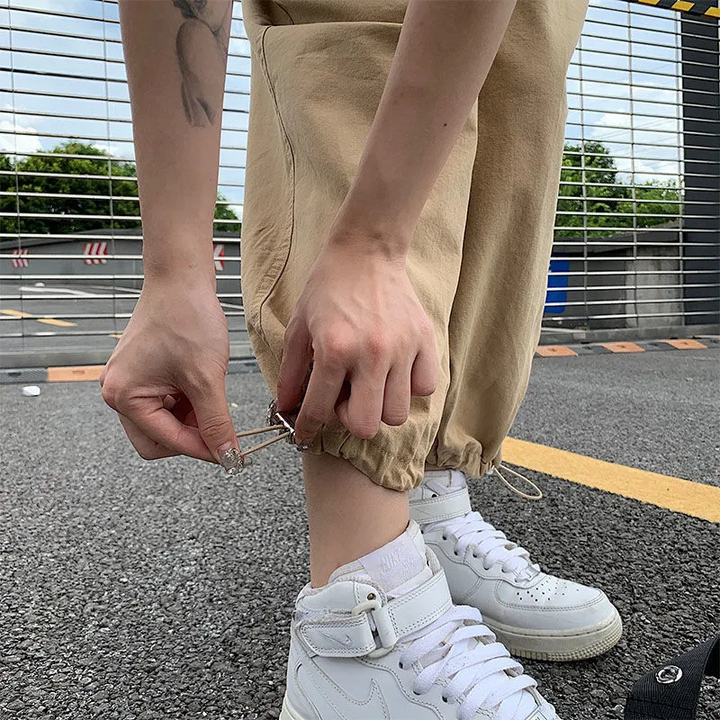 Solid Tone Loose Fit Adjustable Drawstring Joggers