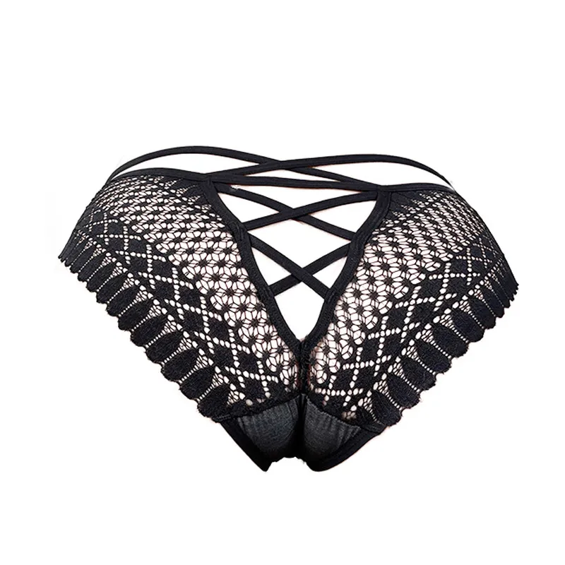 Traceless Lace Cross-Strap Mid-Waist Panty