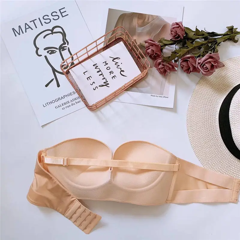 Women Sexy Strapless Wireless Push-up Bras