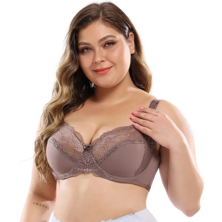 Elegant Plus Size Lace Support Bra