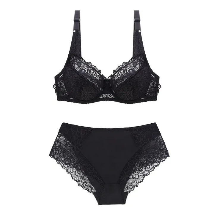 Plus Size Lace Bra and Panty Set