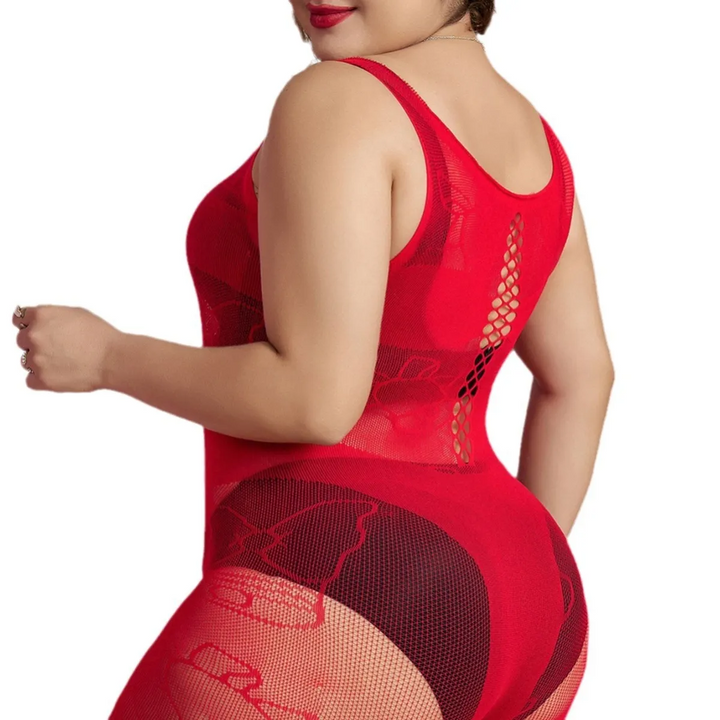 Plus Size Sheer Christmas Bell Romper Lingerie