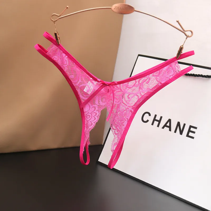 Sheer Lace Solid Color Thong