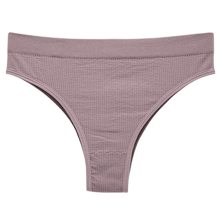 Solid Color Mid-Waist Sexy Panties